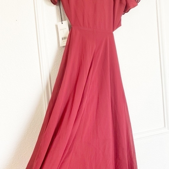 Ali & Jay Bohemian Rhapsody Red Maxi dress cut out with sleeves - Picture 4 of 6